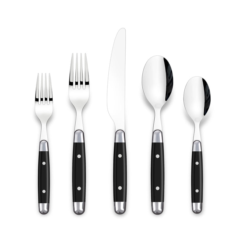 MASTER Chef Rivet Flatware Set, Serves 4, 20-pc, with Caddy Y7
