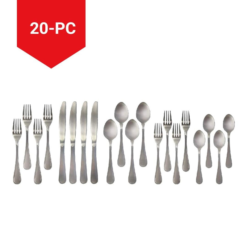 MASTER Chef Round Stainless Steel Flatware Set, Serves 4, 20-pc F6