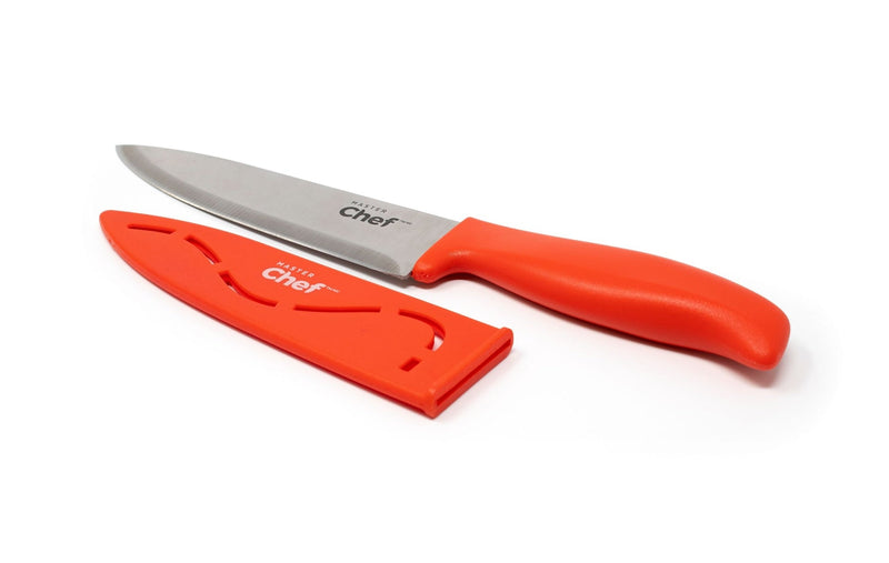 MASTER Chef Stainless Steel Knife with Sheath, 6-in, Assorted Colours I3