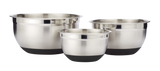 MASTER Chef Stainless Steel Mixing Bowl Set with Non-Slip Bottom, Assorted Sizes, 3-pc