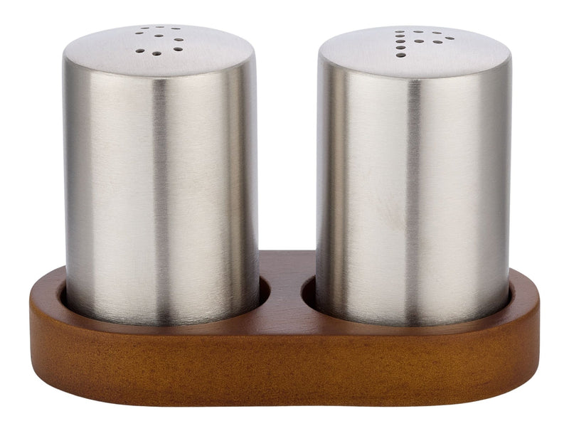 MASTER Chef Stainless Steel Salt & Pepper Shaker Set with Tray A2