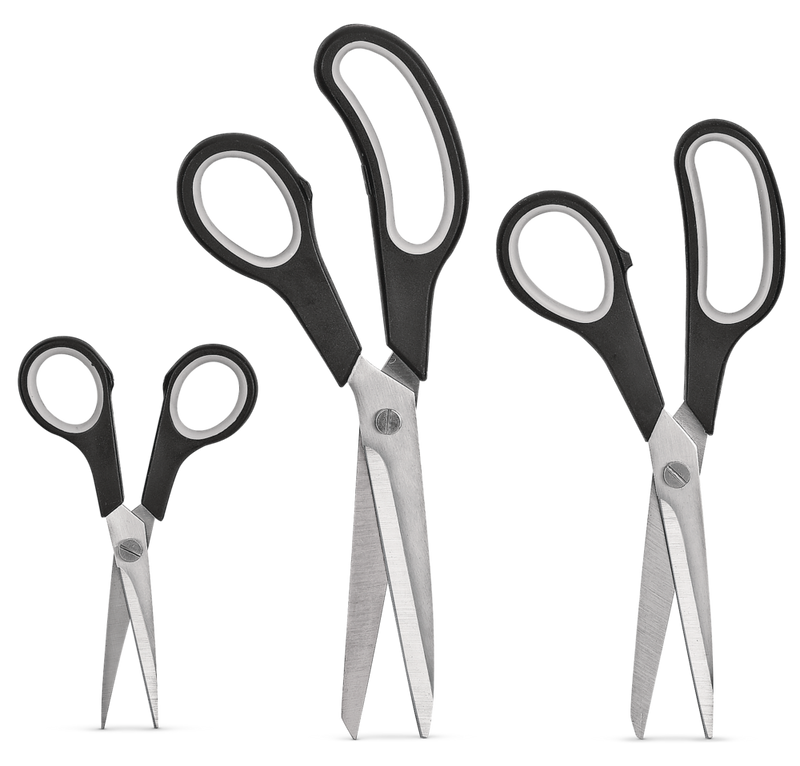 MASTER Chef Stainless Steel Scissor Set, Ergonomic Grip, 3-pc S8