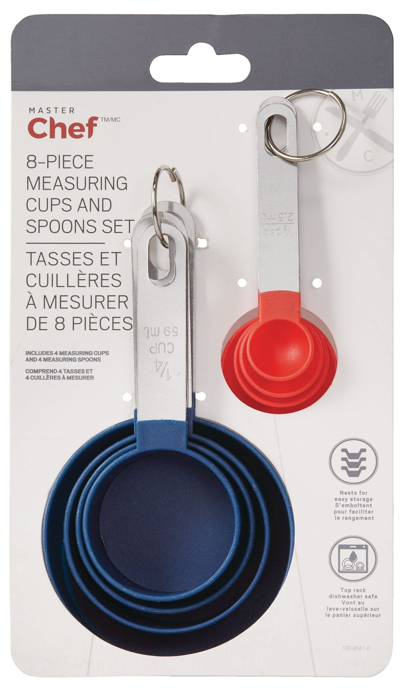 MASTER Chef Stainless Steel Stacking Measuring Cup & Spoons Set, 8-pc P7