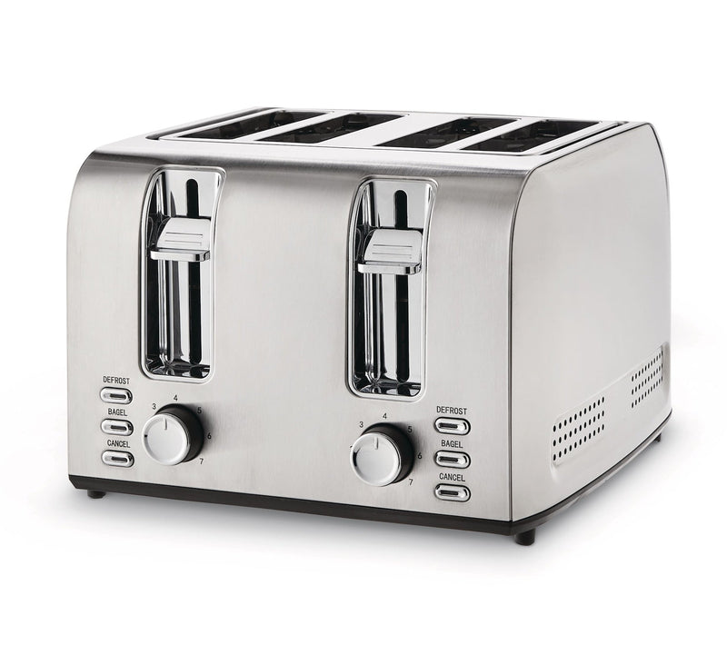 MASTER Chef Stainless Steel Toaster with 3 Settings, 4-Slice J6