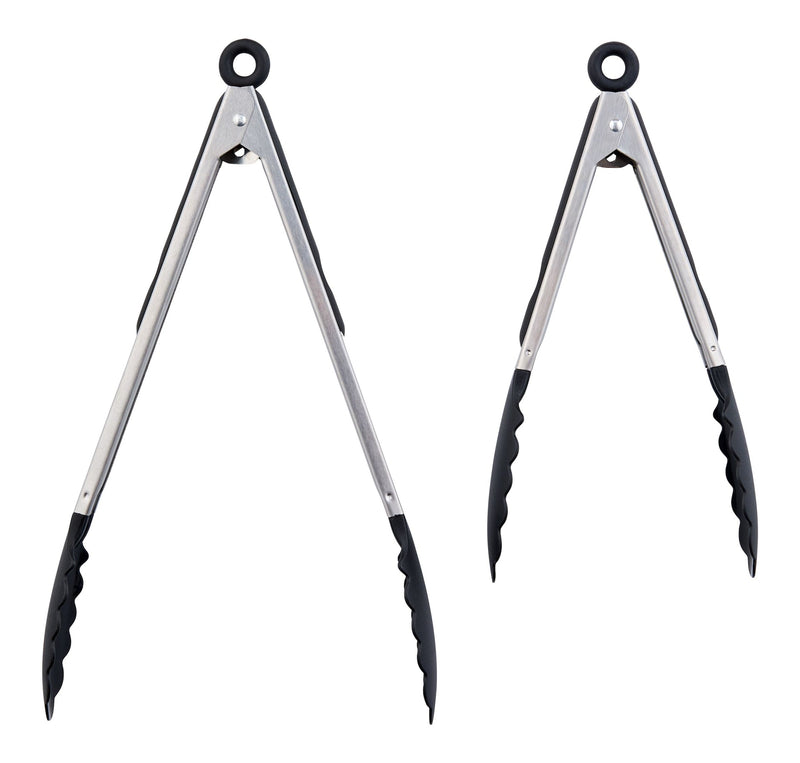 Master Chef Stainless Steel Tong Set with Nylon Heads, 2-pc L9