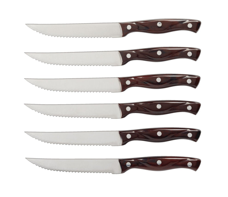 MASTER Chef Steak Knife Set, Full Tang, 6-pc E5
