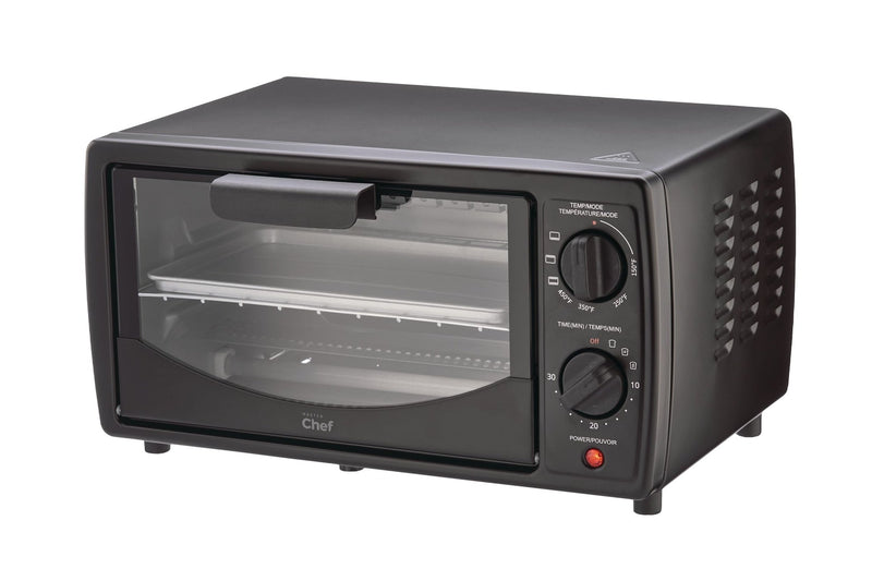 MasterChef 4-Slice Compact Toaster Oven, 2-Rack, Black C9
