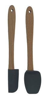 MasterChef Beechwood S2 Mini Kitchen Spatulas, Grey