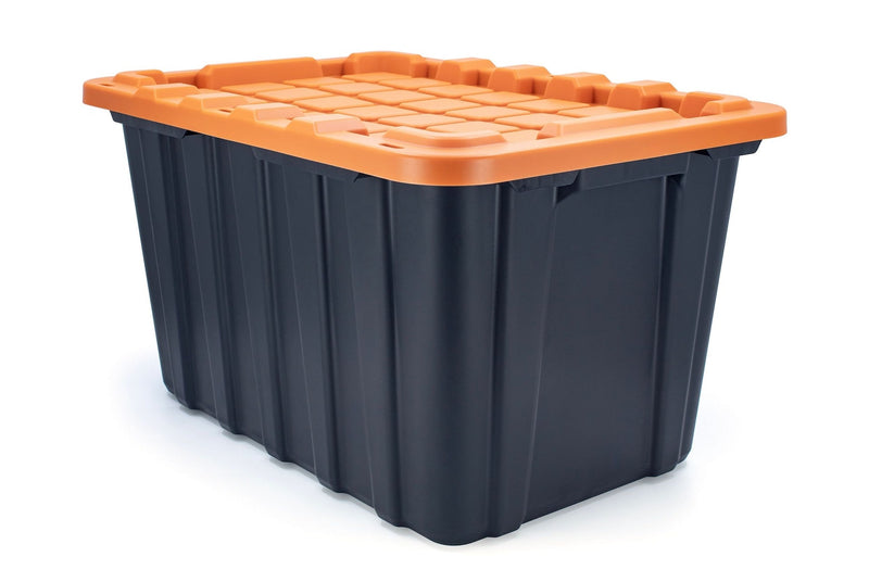 Mastercraft 102-L Heavy-Duty Orange/Black Storage Tote S7