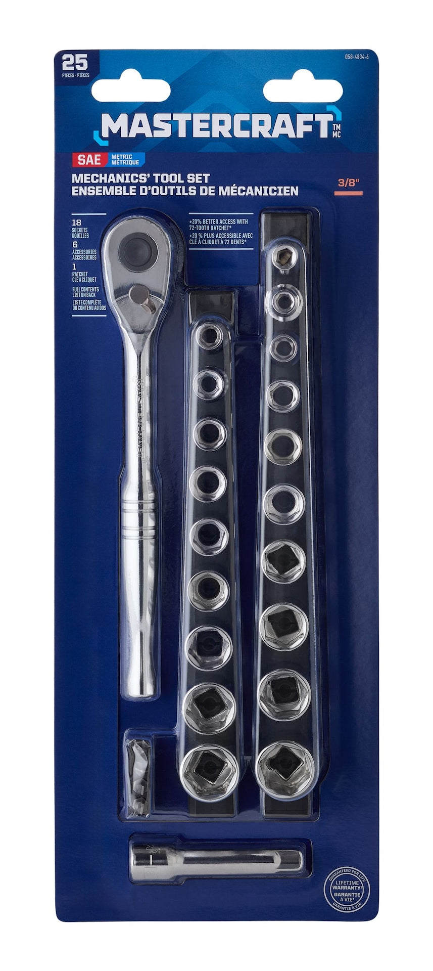 Mastercraft 25 Piece 3/8" Drive Socket Set