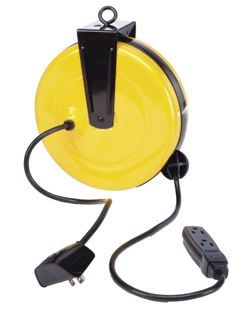 Mastercraft 30-ft 16/3 Retractactabe Extension Cord Reel with 3 Grounded Outlets X7