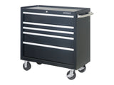 Mastercraft 5-Drawer Powder-Coated Steel Tool Cabinet, Black, 36-in
