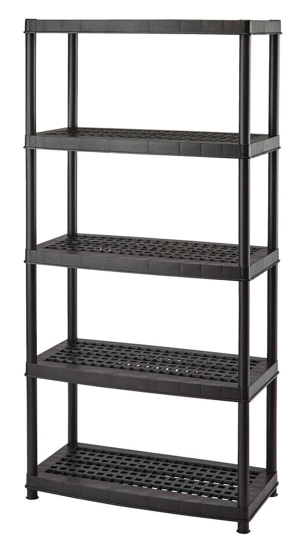 Mastercraft 5-Shelf Resin/ Plastic Storage Rack/ Shelving Unit, 36 x 18 x 72-in J5