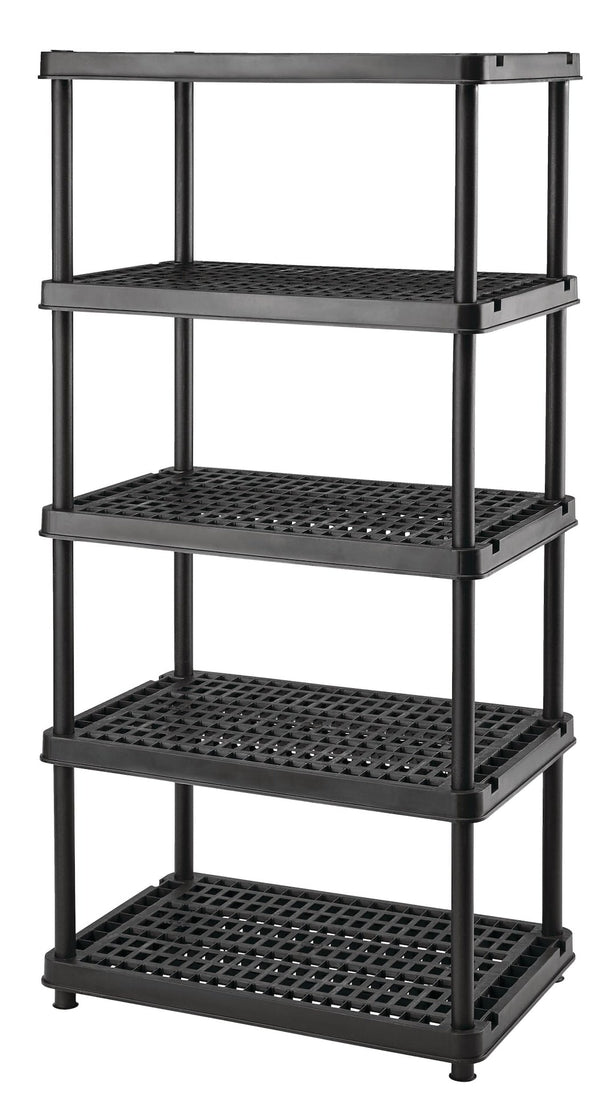 Mastercraft 5-Shelf Resin/ Plastic Storage Rack/ Shelving Unit, 36 x 24 x 72-in V4