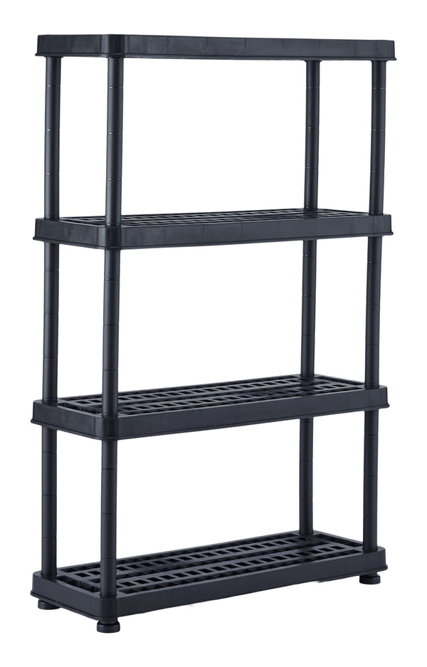 Mastercraft Adjustable 4-Shelf Resin/ Plastic Storage Rack/ Shelving Unit, 36 x 14 x 54.5-in D6