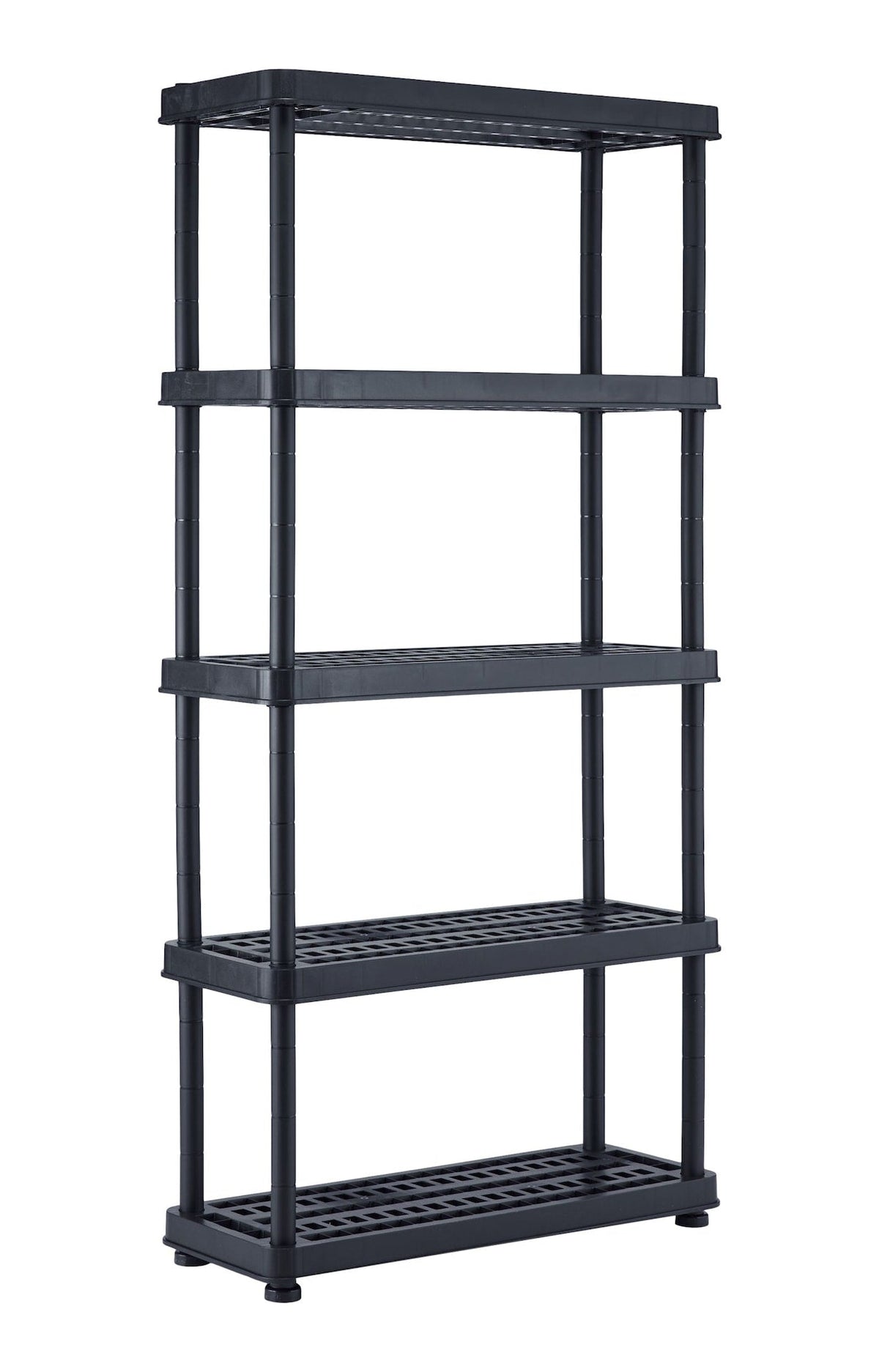 Mastercraft Adjustable 5-Shelf Resin/ Plastic Storage Rack/ Shelving Unit, 36 x 14 x 72-in