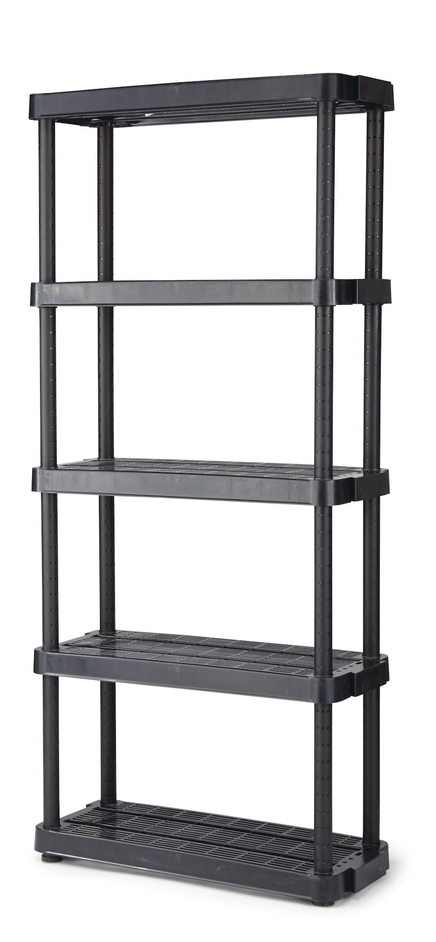 Mastercraft Adjustable 5-Shelf Resin/ Plastic Storage Rack/ Shelving Unit, 36 x 14 x 72-in