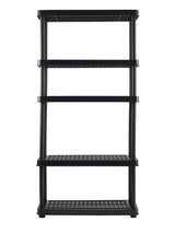 Mastercraft Adjustable 5-Shelf Resin/ Plastic Storage Rack/ Shelving Unit, 36 x 14 x 72-in