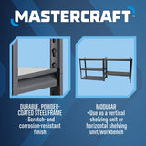 Mastercraft Adjustable 5-Shelf Steel Metal & Wood Storage Rack / Shelving Unit, 41 x 18 x 72-in