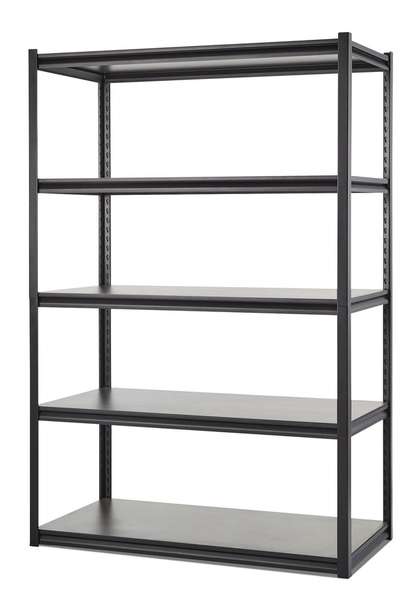 Mastercraft Adjustable 5-Shelf Steel Metal & Wood Storage Rack/Shelving Unit, 48 x 24 x 72-in G1
