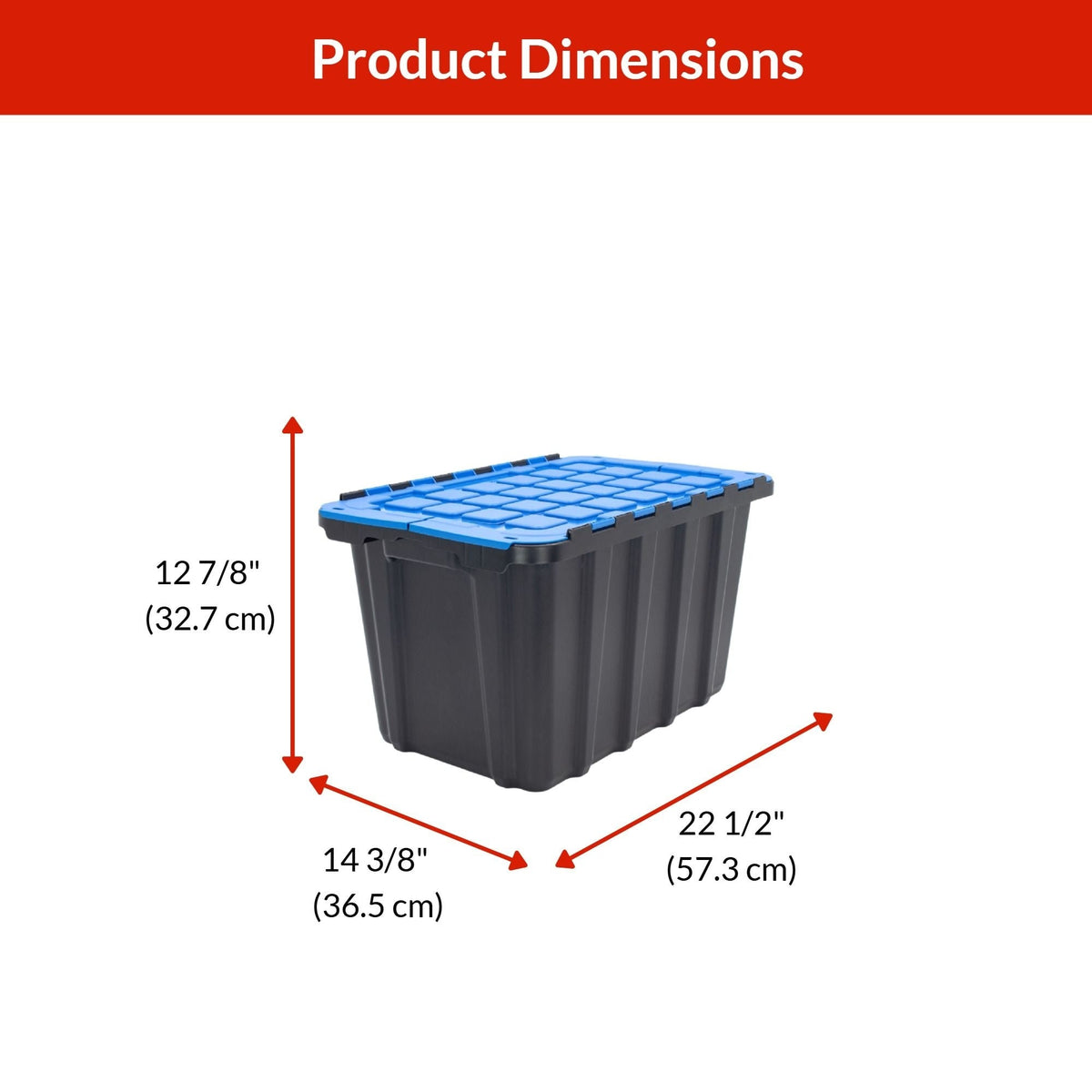 Mastercraft Heavy-Duty Polypropylene Flip Top Tote, 45-L