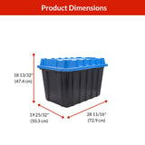 Mastercraft Heavy-Duty Polypropylene Tote with Domed Lid, 120-L