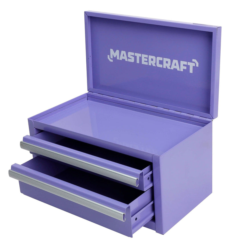 Mastercraft Mini Toolbox with 2 Drawers, Lilac P0