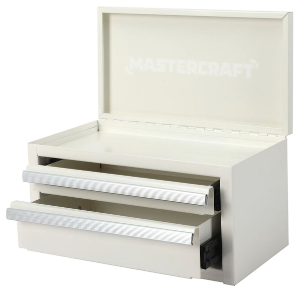 Mastercraft Mini Toolbox with 2 Drawers, New White F3