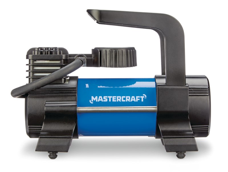 Mastercraft Portable 120V Inflator with Built-in Analog Pressure Gauge K3