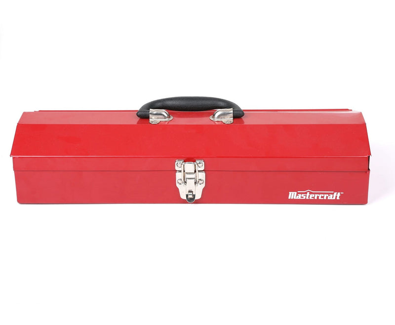 Mastercraft Portable Metal Hip Roof Tool Box, Red, 19-in Y9