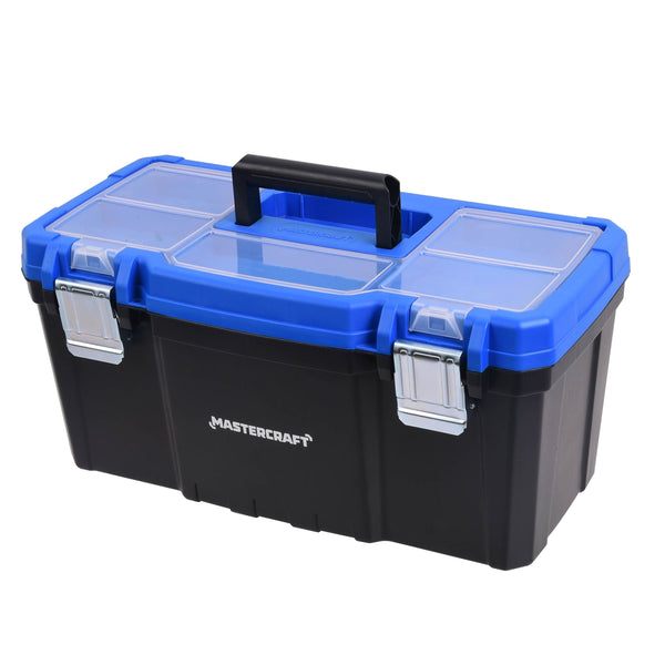 Mastercraft Portable Plastic Tool Box with Removable Tray & Tray Top, Blue, 19-in, Mastercraft Jumbo Hex Key Set/Allen Wrench Set, Metric, High... Q8