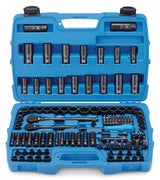 Mastercraft Socket Set, 122-pc, SAE/Metric, CRV, Black Steel Finish