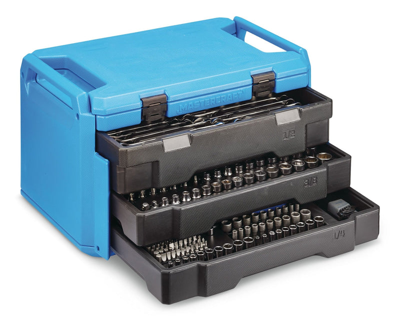 Mastercraft Socket Set, 270-pc, SAE / Metric, CRV, Nickel-Chrome Plating I6