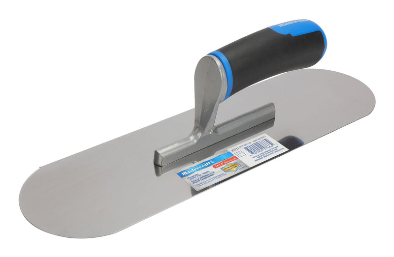 Mastercraft Steel Curved Pool Trowel with Comfort Grip For Masonry & Concrete Work, 4 x 14-in T4