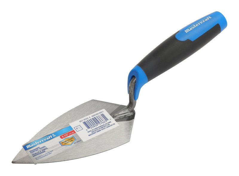 Mastercraft Steel Masonry, Concrete & Brick Pointing Trowel with Comfort Grip, 5.5-in A3