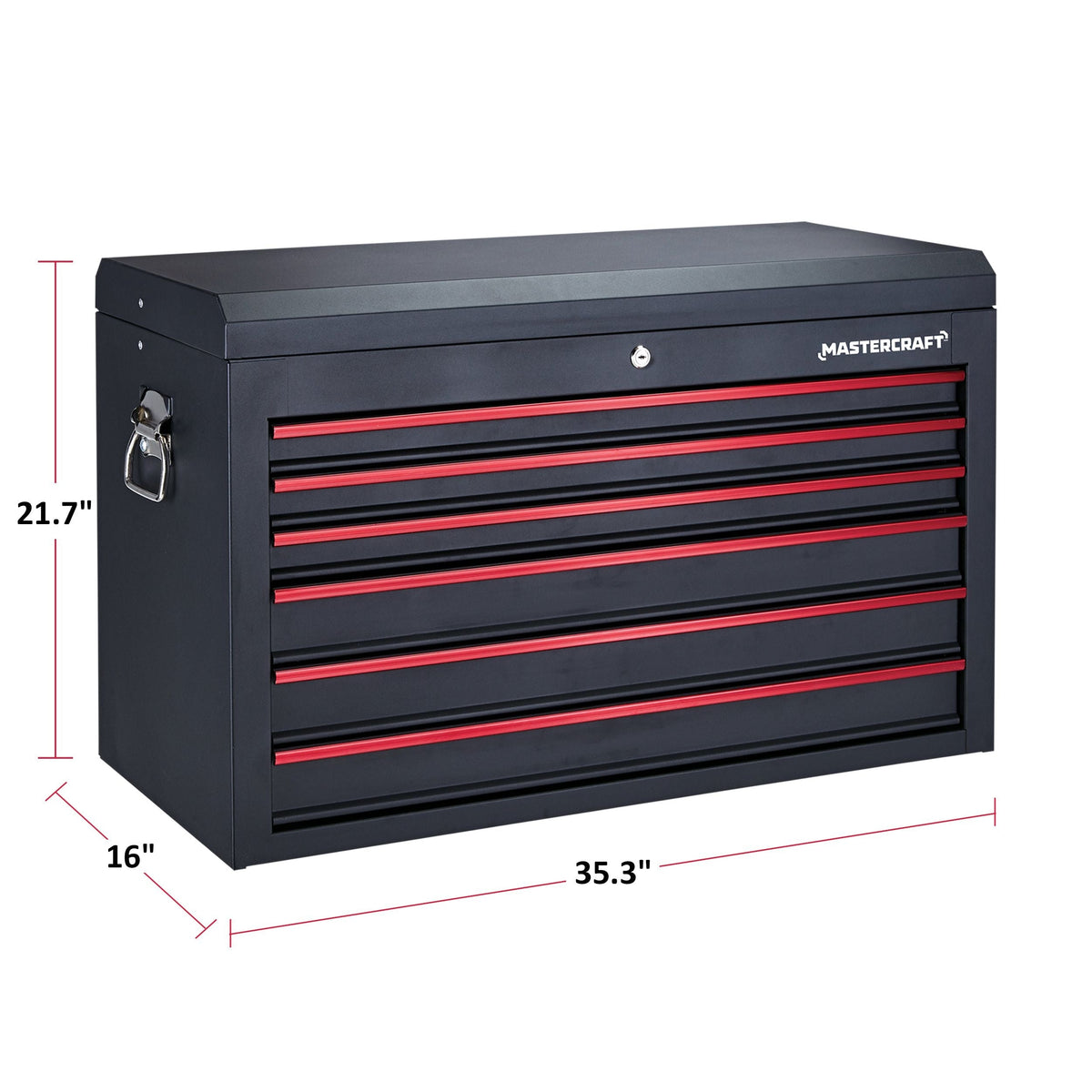 Mastercraft Tool Chest with 6 Drawers, Black, 36-in