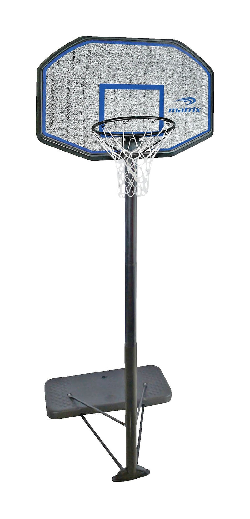 Matrix Portable Adjustable Basketball Backboard, Hoop & Net System, 44-in L1