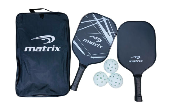 Matrix Recreational Official Size Pickleball Paddle/Racket & Ball Set, 5-pc D3