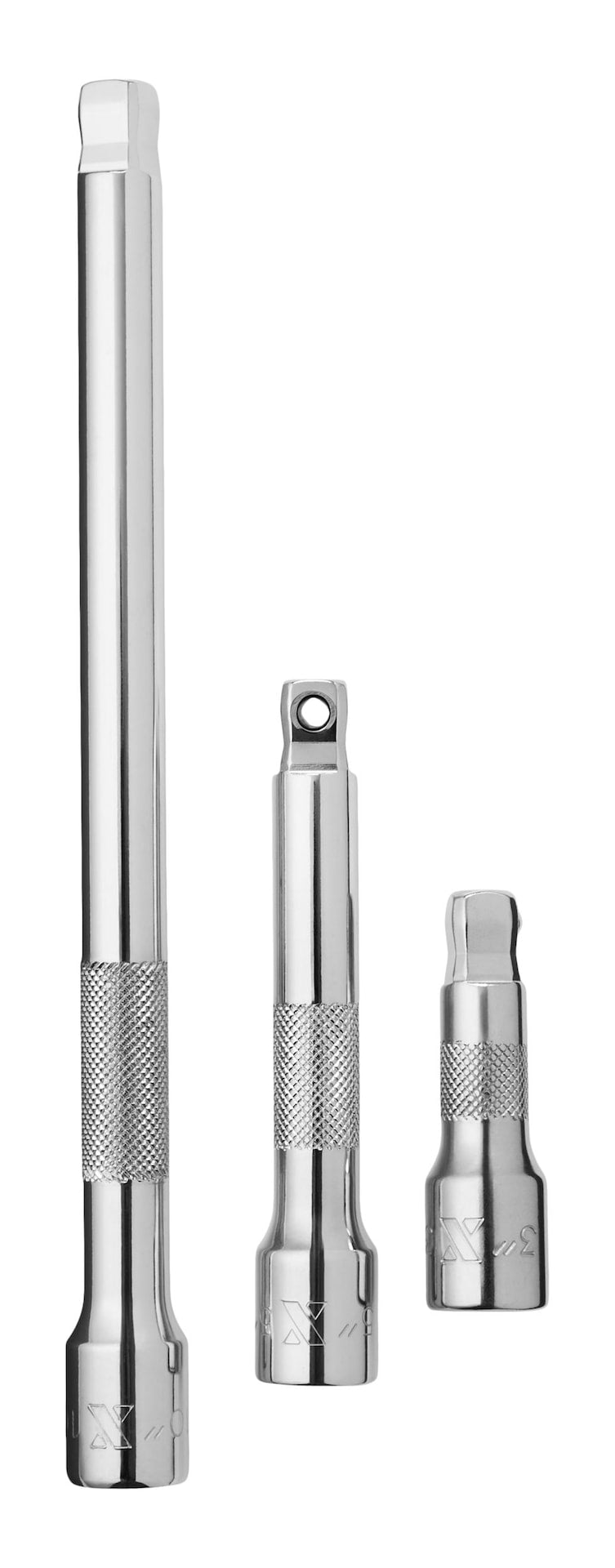 MAXIMUM 3 Piece 1/2" Drive Wobble Extension Bar Set L8