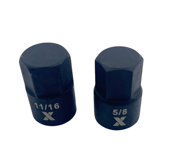MAXIMUM 9 Piece Impact Stubby Bit Socket Rail Hex SAE G7