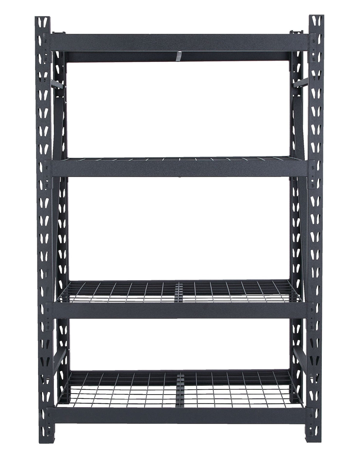 MAXIMUM Adjustable 4-Shelf Heavy Duty Steel Metal Storage Rack / Shelving Unit, 48 x 24 x 72-in