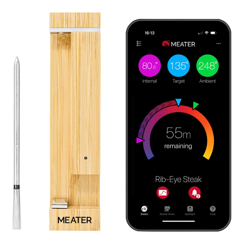 MEATER 2 Plus Wireless BBQ Food & Meat Thermometer with Bluetooth, Silver J2