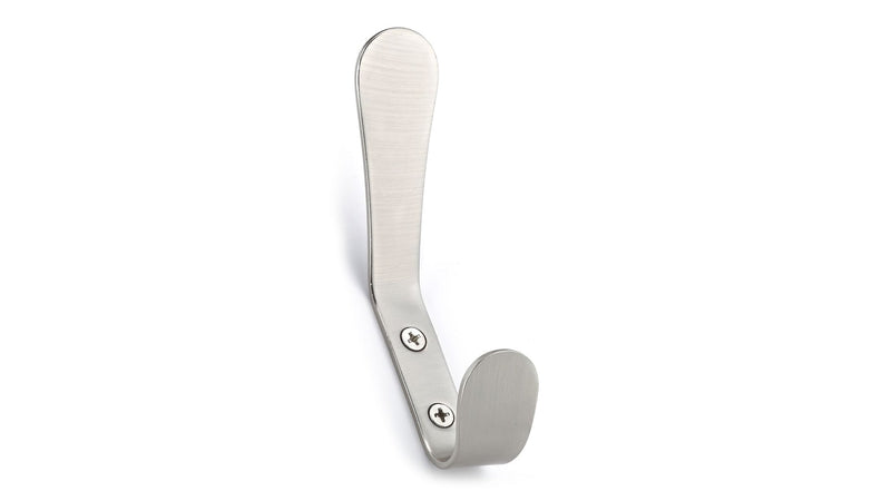 Metal Utility Double Hook, Brushed Nickel P2