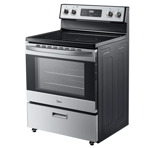 Midea 30 in. 5.1 cu.ft. Freestanding 4-Element Range with Storage Drawer D4