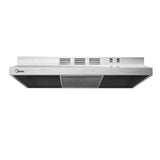 Midea Basic 200 CFM Under the Cabinet Kitchen Exhaust Fan Range Hood, Stainless Steel, 30-in