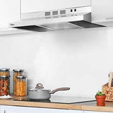 Midea Basic 200 CFM Under the Cabinet Kitchen Exhaust Fan Range Hood, Stainless Steel, 30-in