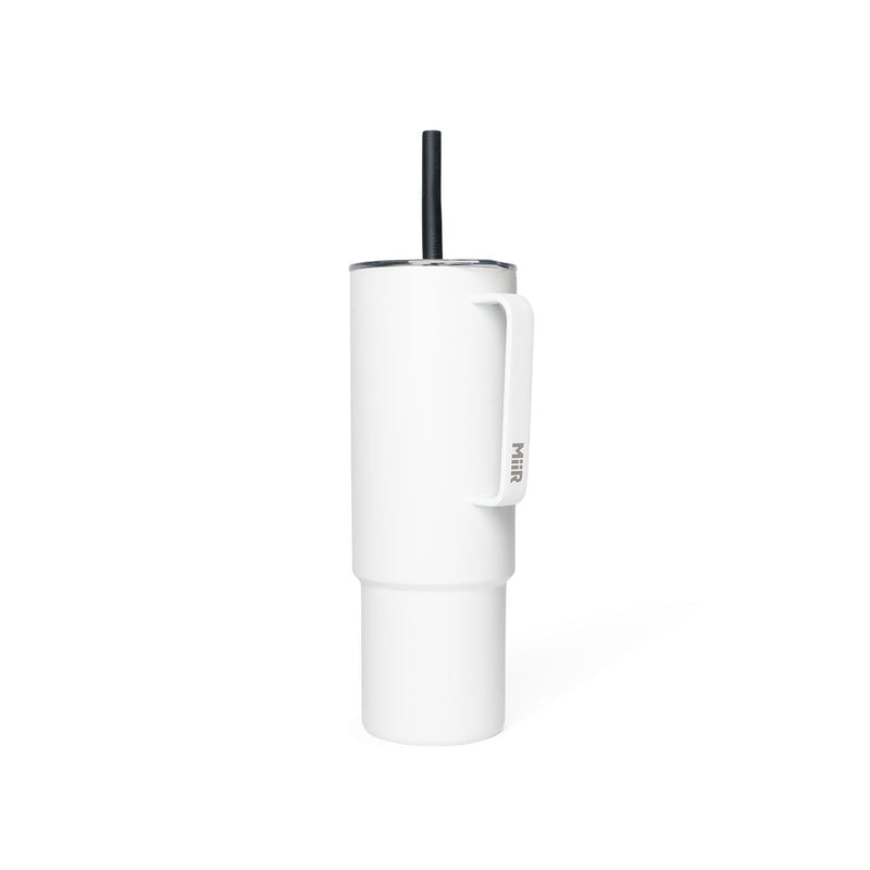 MiiR Stainless Steel Insulated All Day Straw Cup with Handle, White, 32-oz O9