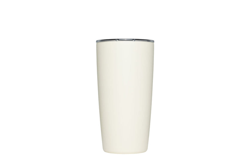 MiiR Stainless Steel Insulated Travel Tumbler with Press-Fit Slide Lid, Sandstone White, 16-oz L0