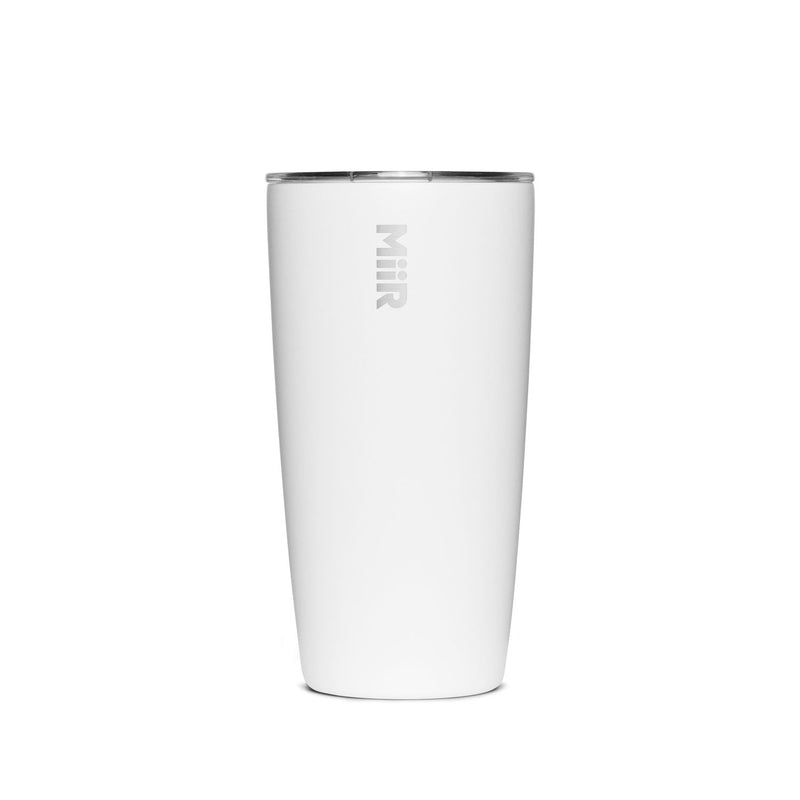 MiiR Stainless Steel Insulated Travel Tumbler with Press-Fit Slide Lid, White, 16-oz V4