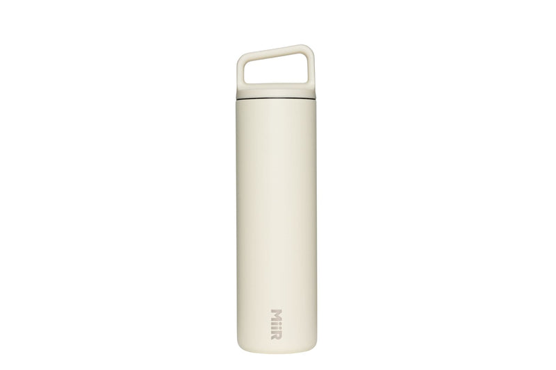 MiiR Wide Mouth Stainless Steel Insulated Travel Water Bottle, Sandstone White, 20-oz X1